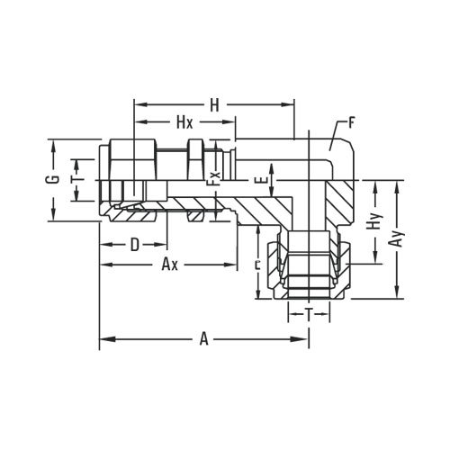 Bulkhead Elbow Tube Fittings Manufacturer and supplier in Dubai UAE, GV-21-BE