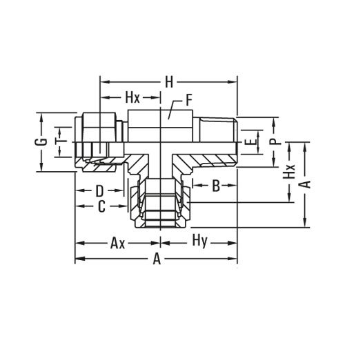 Male Run Tee Tube Fittings Manufacturer and supplier in Dubai UAE